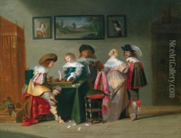 Scena Di Societa Oil Painting - Christoffel Jacobsz van der Lamen