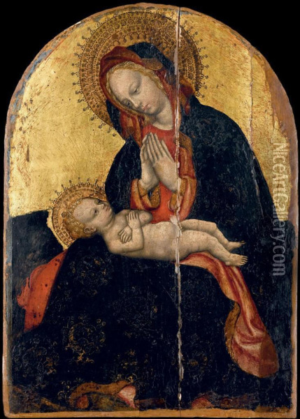 Madonna Dell'umilta Oil Painting - Francesco Di Gentile Da Fabriano