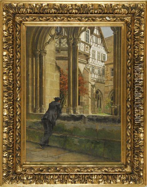 Maulbronn Abbey Oil Painting - Ola Geelmuyden