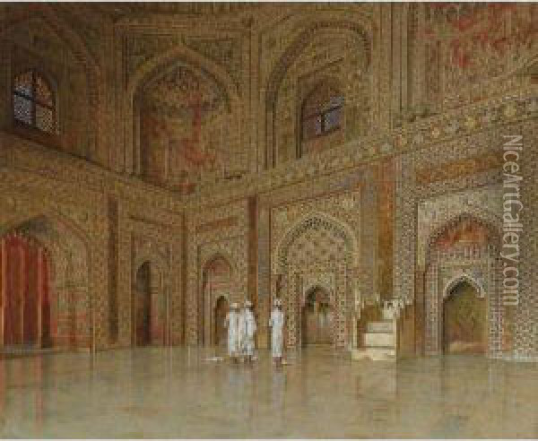 The Chief Mosque In Futtehpore Sikri Oil Painting - Vasily Vasilievich Vereschagin