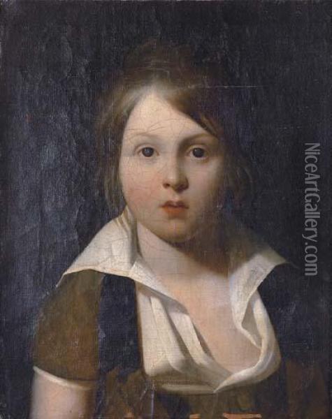 Portrait De Jeune Garcon Oil Painting - Antoine-Jean Gros