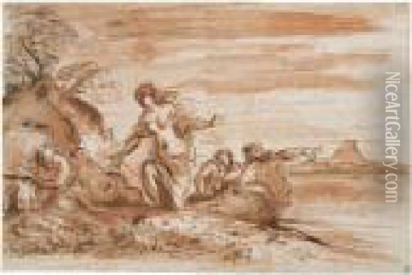 Venus Rescuing Aeneas Oil Painting - Pier Francesco Mola