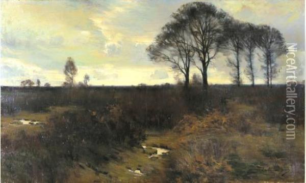 Heidelandschap In De Kempen Oil Painting - Emile Van Doren