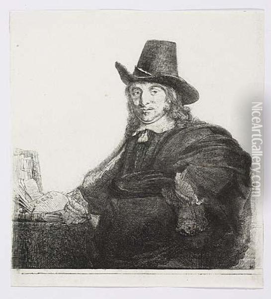 Jan Asselyn, Painter<</b> Oil Painting - Rembrandt Van Rijn