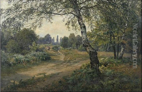 The Fringe Of The Common, Chislehurst Oil Painting - Alfred de Breanski