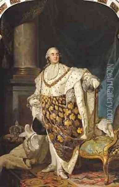 Louis XVI 1754-93 in Coronation Robes Oil Painting - Joseph Siffrein Duplessis