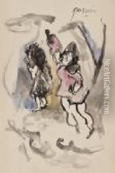 Threatening Weather Oil Painting - Jules Pascin