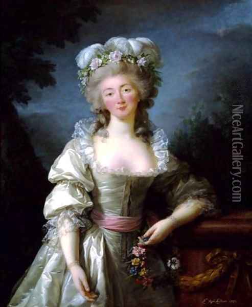 Portrait of Madame du Barry Oil Painting - Elisabeth Vigee-Lebrun