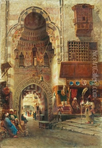 Cairo Oil Painting - Nikolai Egorovich Makovsky
