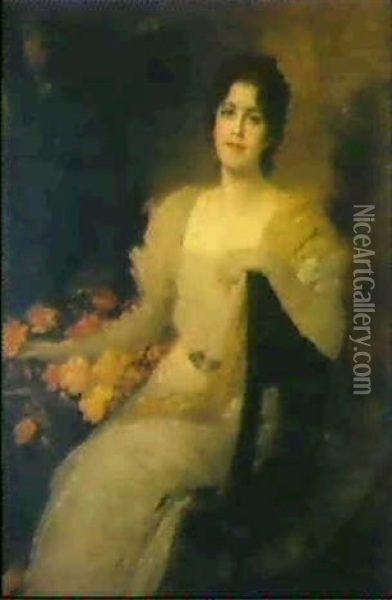 Bildnis Frida Von Kaulbach Oil Painting - Friedrich August von Kaulbach