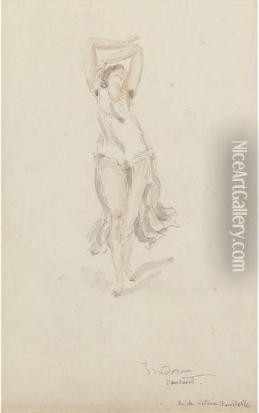 Isodora Dansante Oil Painting - Emile-Antoine Bourdelle