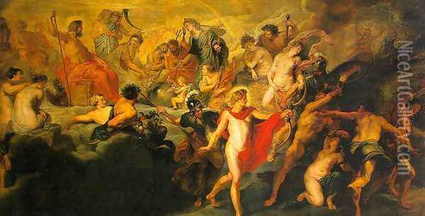 The Council of the Gods, 1622-24 Oil Painting - Peter Paul Rubens