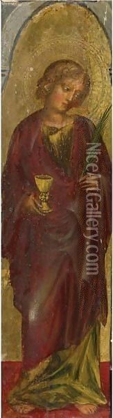 Saint John The Evangelist Oil Painting - Gentile Da Fabriano