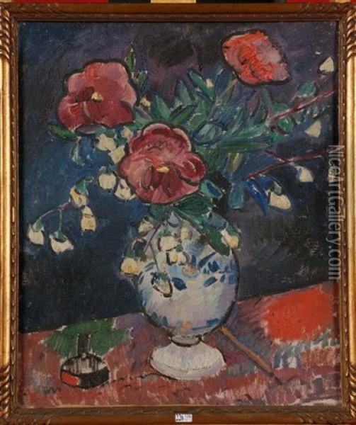 Vase De Fleurs Oil Painting - Medard Maertens