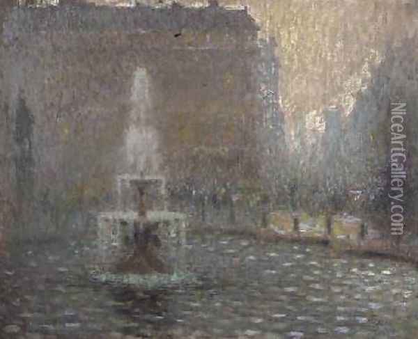 Trafalgar Square Oil Painting - Henri Eugene Augustin Le Sidaner