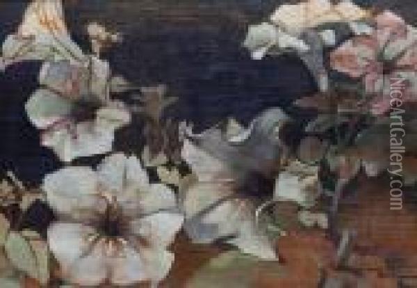 Still Life Of Flowers Oil Painting - George Sheringham