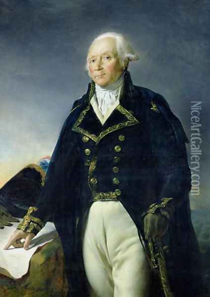 Portrait of Francois-Christophe Kellermann 1735-1820 c.1835 Oil Painting - Georges Rouget