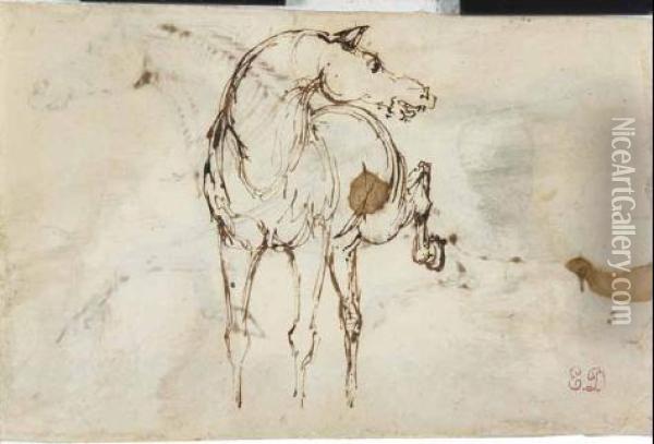 Studio Di Cavallo Oil Painting - Eugene Delacroix