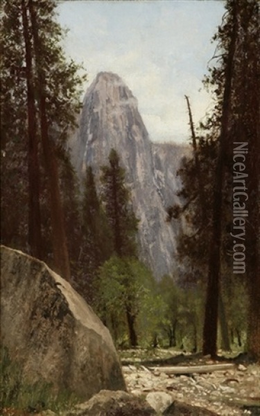Yosemite Valley Landscape Oil Painting - Charles Dorman Robinson
