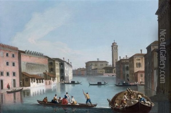 Venise : Vue Du Grand Canal Oil Painting - Giovanni Richter