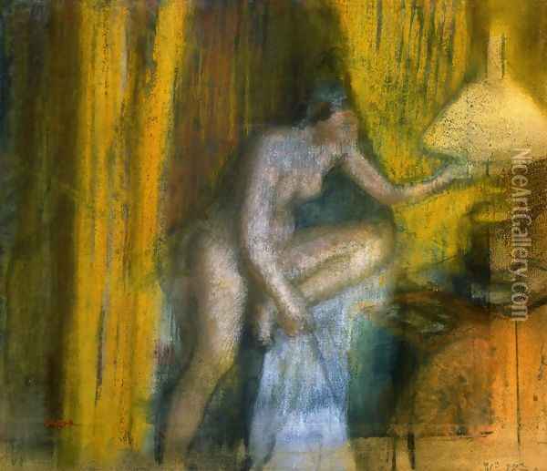 Before the Curtain Call 2 Oil Painting - Edgar Degas