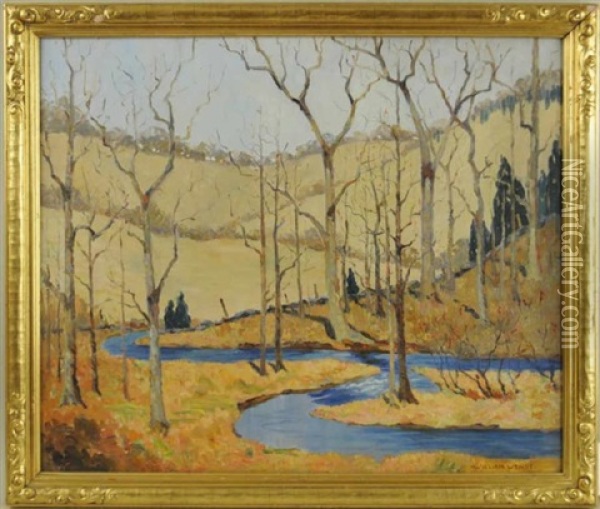 Valley Landscape Oil Painting - William Wendt