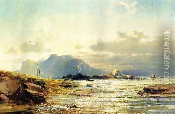 A Sketch of the Coast Oil Painting - Frederick A. Butman