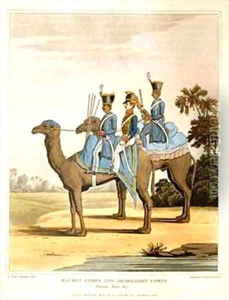 Rocket Corps and Dromedary Corps Bengal Army Oil Painting - Fitzclarence, George Augustus