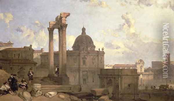 Ruins of the Roman Forum, 1859 Oil Painting - David Roberts
