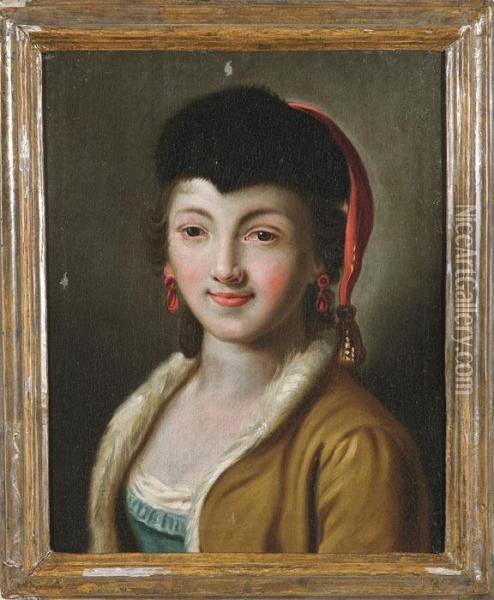 Ritratto Di Giovane Donna Oil Painting - Pietro Antonio Rotari