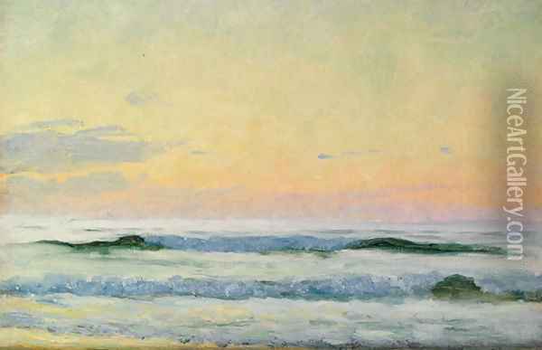 Sea Study - Evening Oil Painting - Adrian Scott Stokes