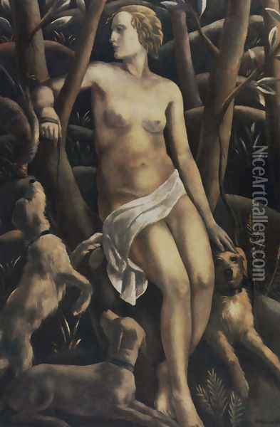Diana Oil Painting - Waclaw Borowski