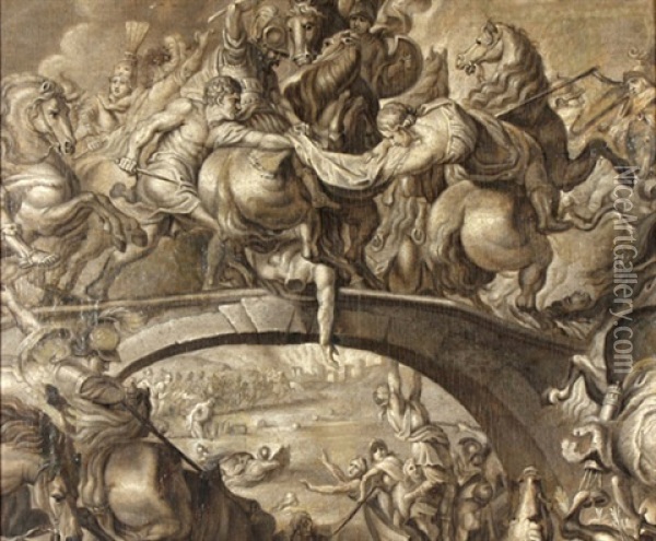 Amazonenschlacht (after P. P. Rubens) Oil Painting - Luigi Pastega
