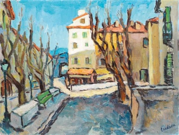 Place De Village Oil Painting - Victor Francois Tardieu