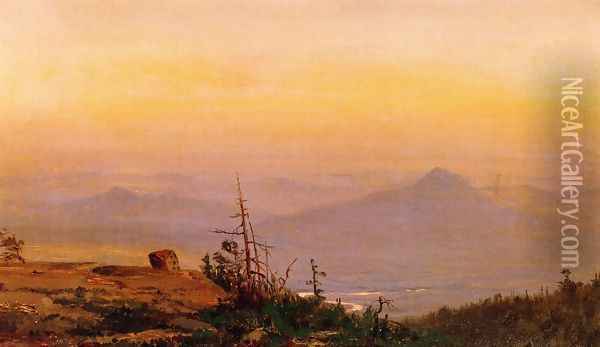 Sunset in the Catskills Oil Painting - Jervis McEntee