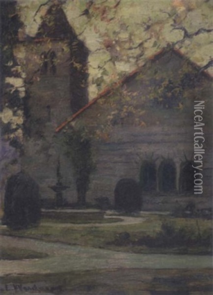 Newcomb Chapel Oil Painting - Ellsworth Woodward