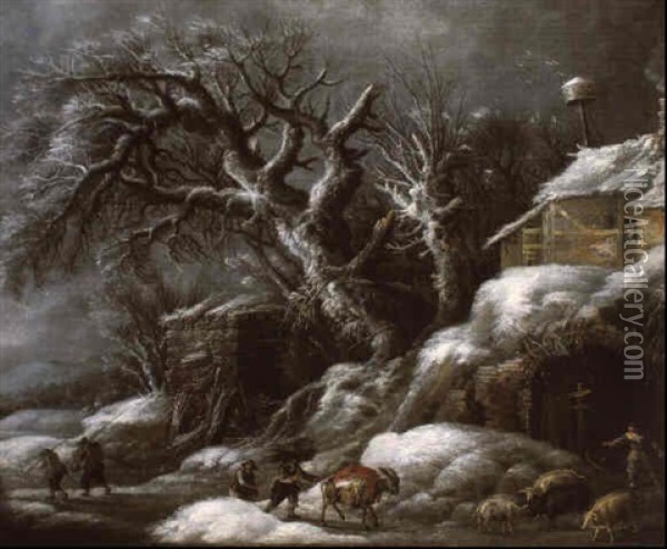 Paysage D'hiver Oil Painting - Pieter van der Hulst the Elder