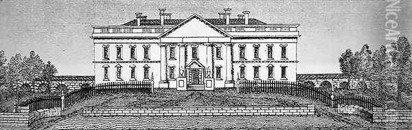The White House in 1820 Oil Painting - George Catlin