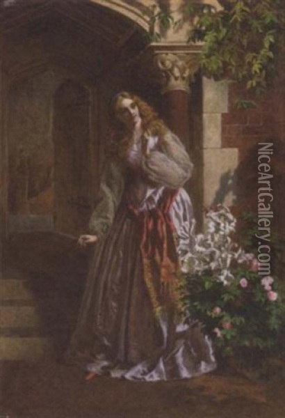 Awaiting Her Lover's Return Oil Painting - William Maw Egley