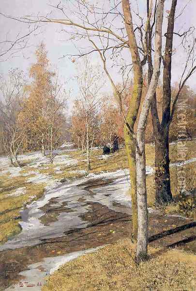 winter Oil Painting - Fritz Thaulow