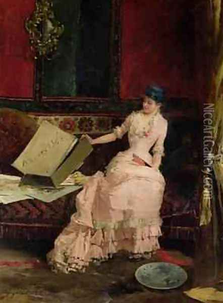 The Elegant Connoisseur 1883 Oil Painting - Gabriel Nicolet