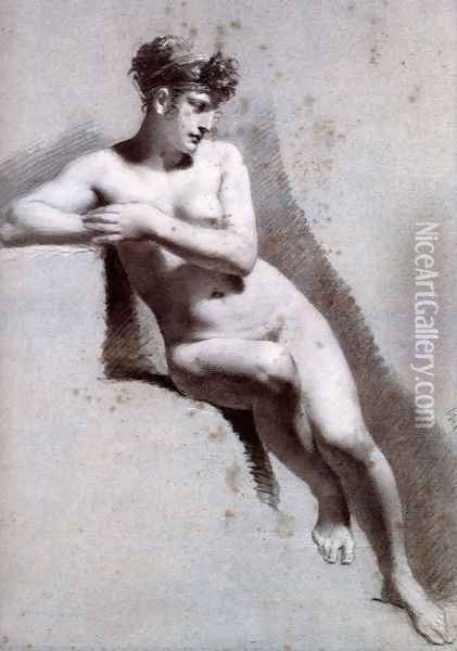 Female Nude Leaning2 Oil Painting - Pierre-Paul Prud'hon