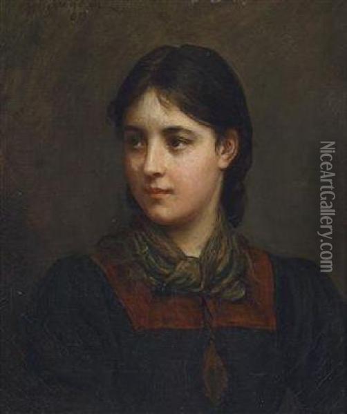 Country Girl Oil Painting - Franz Von Defregger