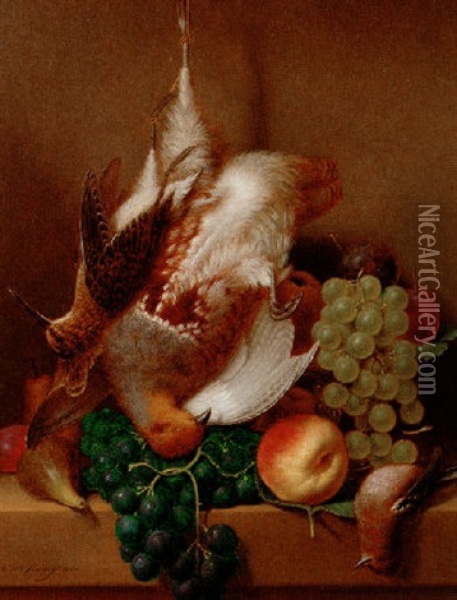 Still Life With Game And Fruit Oil Painting - Cornelis de Cock