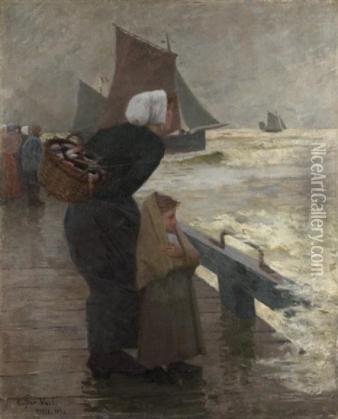 La Femme Du Pecheur Oil Painting - Eugene Lawrence Vail
