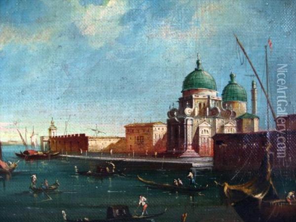 A View Of Santa Maria Dellasalute, Venice Oil Painting - Giacomo Guardi