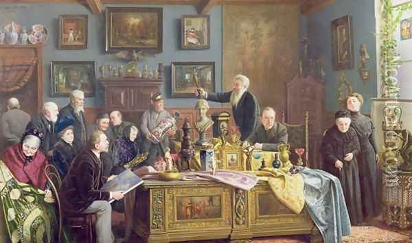 The Auction, 1910 Oil Painting - Carl Johann Spielter