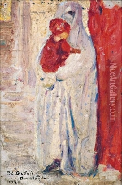 Femme De Bou-saada Et Enfant Oil Painting - Paul Emile Dubois