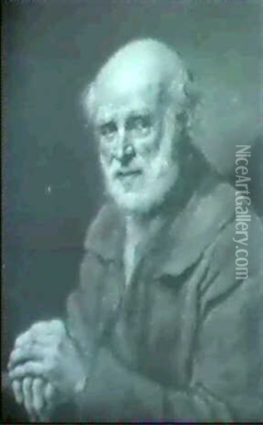 Portrait D'un Homme Barbu Assis Oil Painting - Nicolas Bernard Lepicie