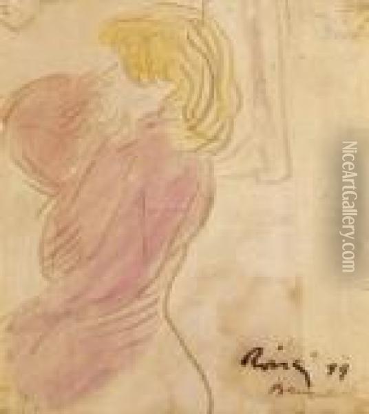 Woman In Pink Blouse Oil Painting - Jozsef Rippl-Ronai